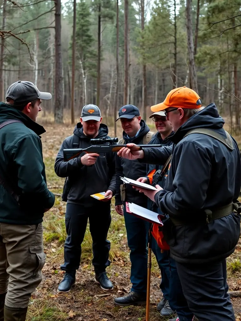 A photo of SCS members participating in a training session on responsible hunting practices and wildlife management.
